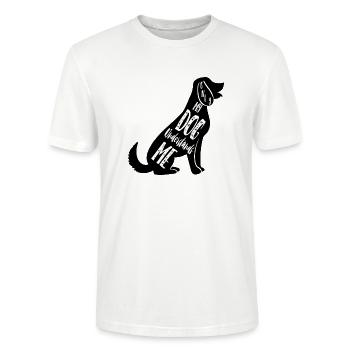 dog lover - Stanley/Stella CRAFTER Unisex Organic T-Shirt - white - Front - Alina (178cm) & Michal (187cm)