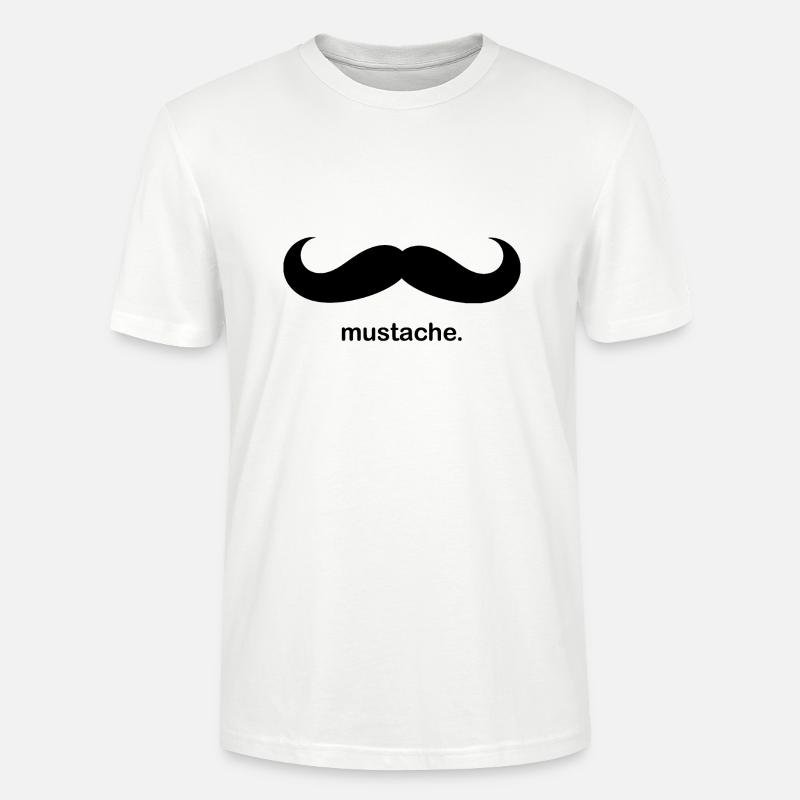Mustache Schnurrbart - Stanley/Stella Unisex Bio-T-Shirt CRAFTER - Weiß