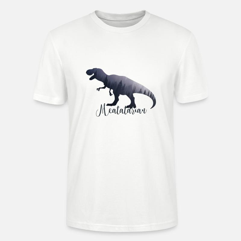 Fleischfresser T-Rex Dinosaurier Fleischesser - Stanley/Stella Unisex Bio-T-Shirt CRAFTER - Weiß