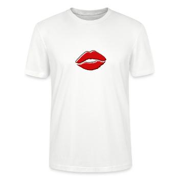 Lippen - Stanley/Stella Unisex Bio-T-Shirt CRAFTER - Weiß - Vorne - Alina (178cm) & Michal (187cm)