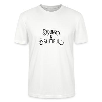 Jeune et belle - T-shirt bio CRAFTER Stanley Stella Unisexe - blanc - Devant - Alina (178cm) & Michal (187cm)