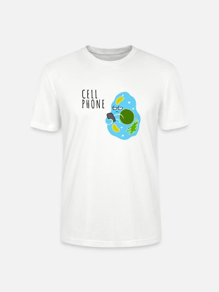 Cell Phone - Stanley/Stella CRAFTER Unisex Organic T-Shirt - white