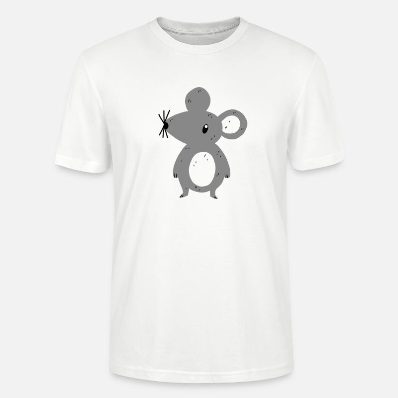 Graue Maus - Stanley/Stella Unisex Bio-T-Shirt CRAFTER - Weiß