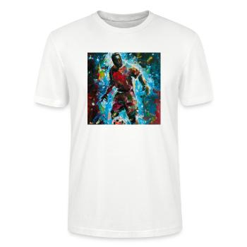 Fußballspieler - Stanley/Stella Unisex Bio-T-Shirt CRAFTER - Weiß - Vorne - Alina (178cm) & Michal (187cm)