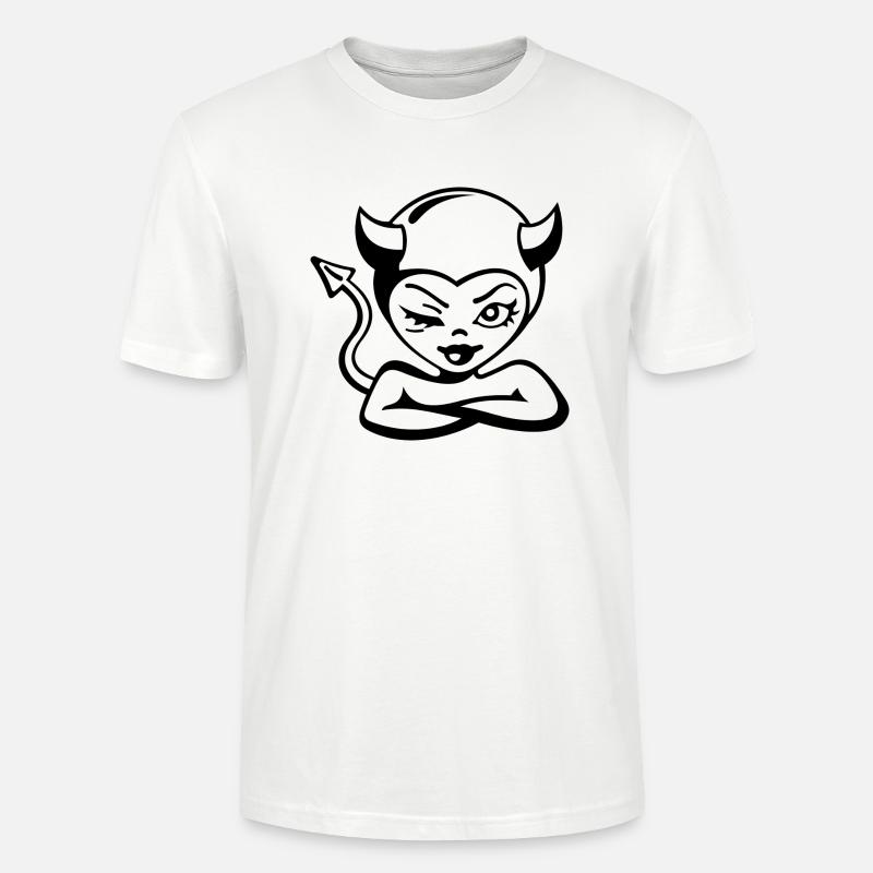 Devil Lady - Stanley/Stella Unisex Bio-T-Shirt CRAFTER - Weiß
