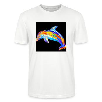Delphin - Stanley/Stella Unisex Bio-T-Shirt CRAFTER - Weiß - Vorne - Alina (178cm) & Michal (187cm)
