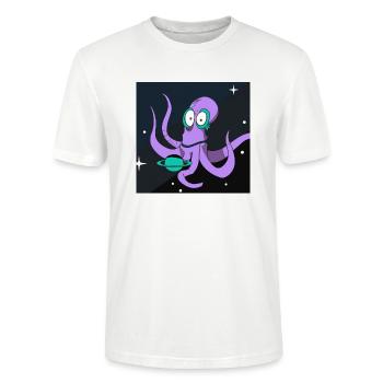 Tintenfisch - Stanley/Stella Unisex Bio-T-Shirt CRAFTER - Weiß - Vorne - Alina (178cm) & Michal (187cm)