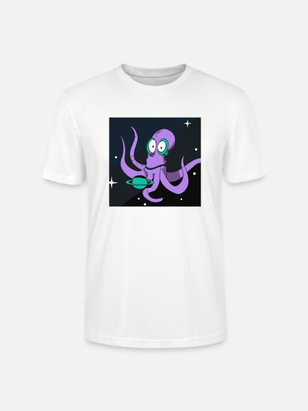 Tintenfisch - Stanley/Stella Unisex Bio-T-Shirt CRAFTER - Weiß