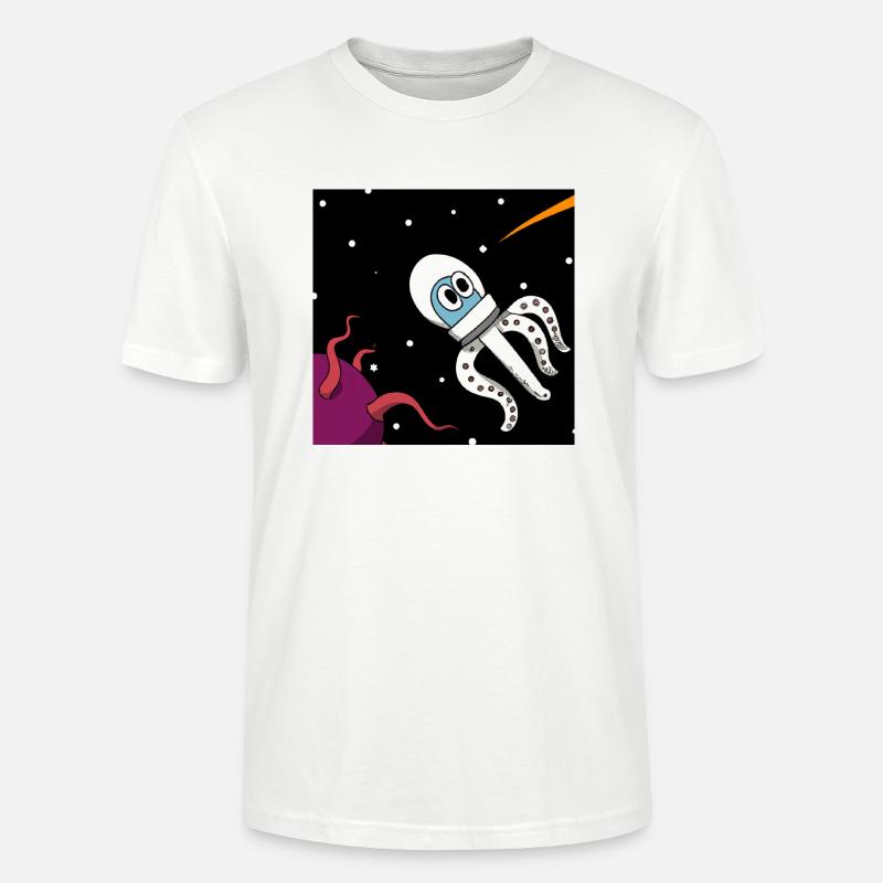 Tintenfisch im All - Stanley/Stella Unisex Bio-T-Shirt CRAFTER - Weiß