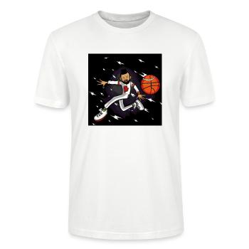 Basketballspieler - Stanley/Stella Unisex Bio-T-Shirt CRAFTER - Weiß - Vorne - Alina (178cm) & Michal (187cm)