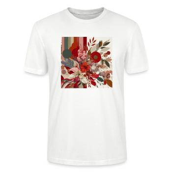 Farbenfrohe Herbstharmonie 01 - Stanley/Stella Unisex Bio-T-Shirt CRAFTER - Weiß - Vorne - Alina (178cm) & Michal (187cm)