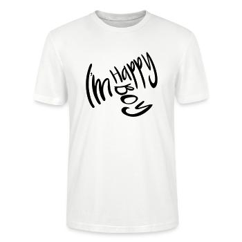 Junge. glücklich. Jung. Teenager - Stanley/Stella Unisex Bio-T-Shirt CRAFTER - Weiß - Vorne - Alina (178cm) & Michal (187cm)