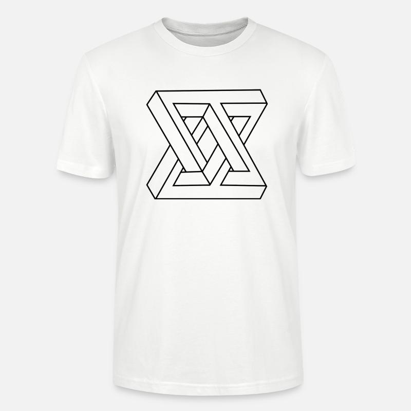 noir impossible de forme - T-shirt bio CRAFTER Stanley Stella Unisexe - blanc