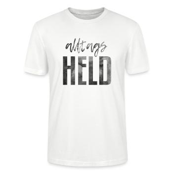 Alltags Held - Stanley/Stella Unisex Bio-T-Shirt CRAFTER - Weiß - Vorne - Alina (178cm) & Michal (187cm)