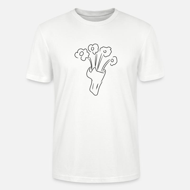 Blume Symbol Blumenstrauß - Stanley/Stella Unisex Bio-T-Shirt CRAFTER - Weiß
