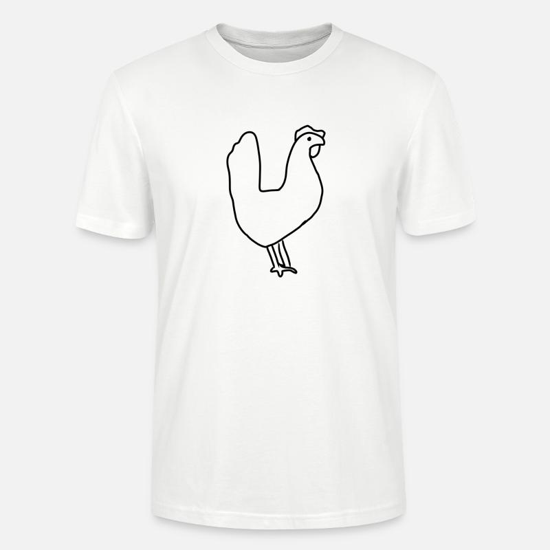 huhn tier symbol - Stanley/Stella Unisex Bio-T-Shirt CRAFTER - Weiß