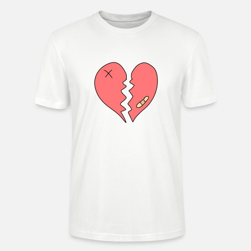 Herz gebrochen Narben - Stanley/Stella Unisex Bio-T-Shirt CRAFTER - Weiß