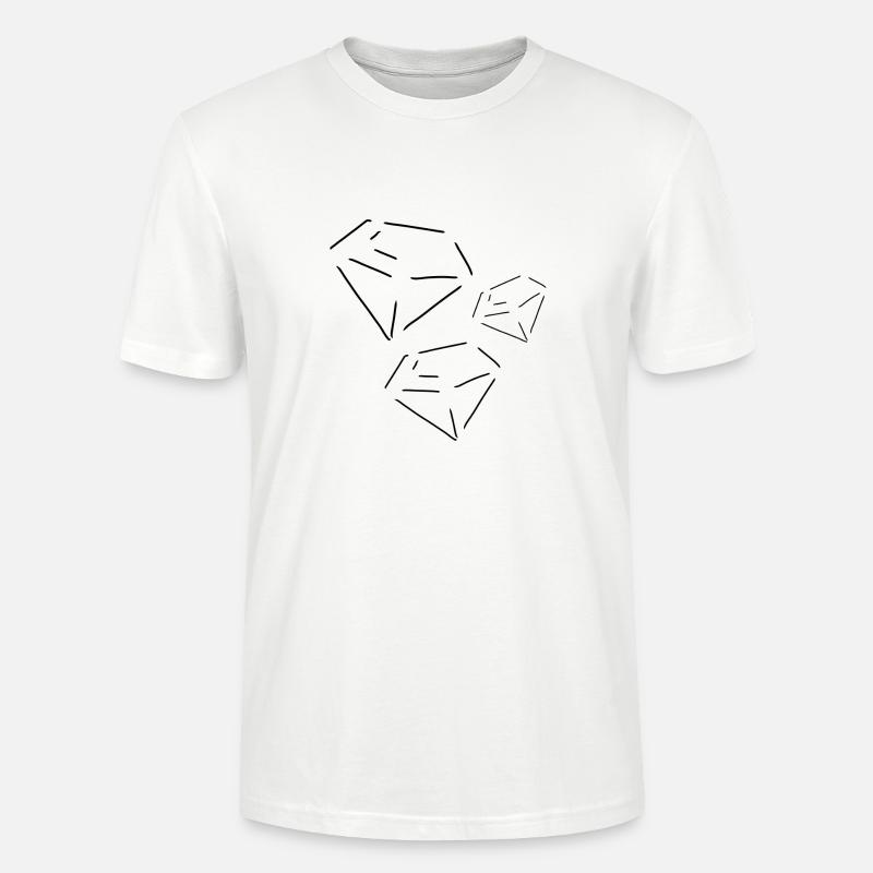 Diamonds Diamonds Shape Shape - Stanley/Stella CRAFTER Unisex Organic T-Shirt - white
