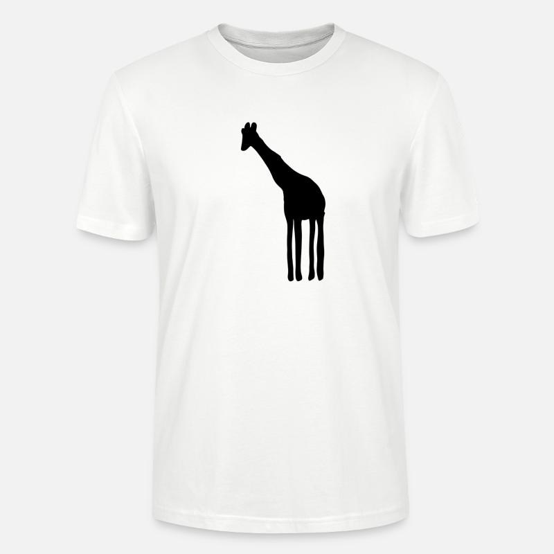 giraffe tier symbol - Stanley/Stella Unisex Bio-T-Shirt CRAFTER - Weiß