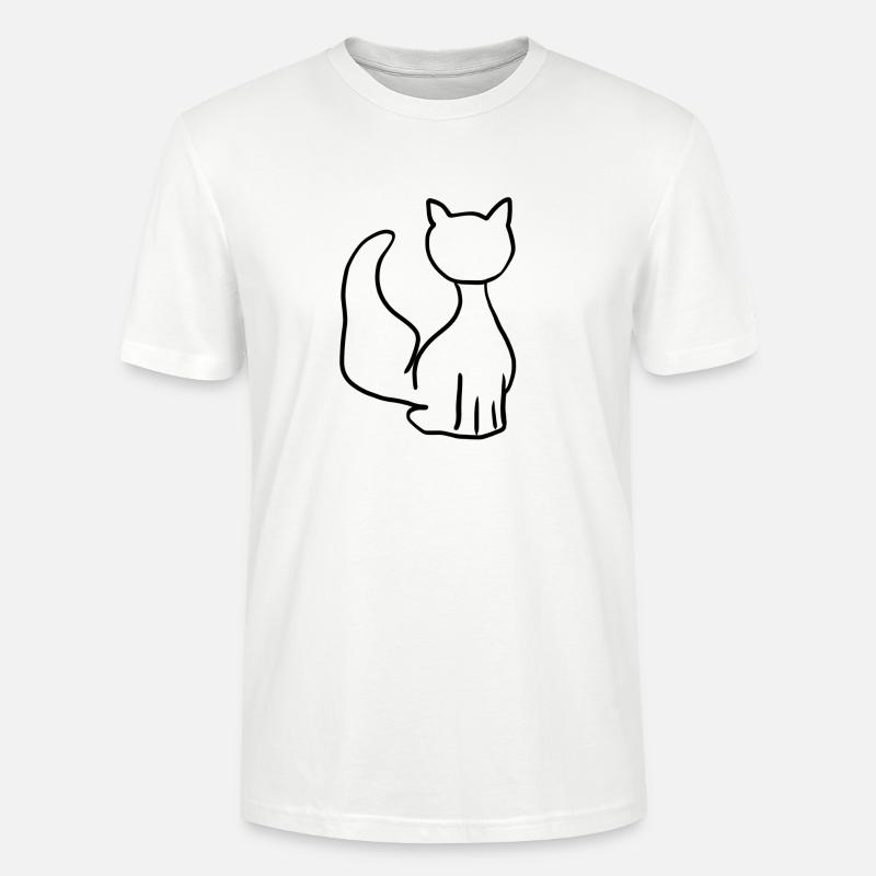 katze tier symbol - Stanley/Stella Unisex Bio-T-Shirt CRAFTER - Weiß