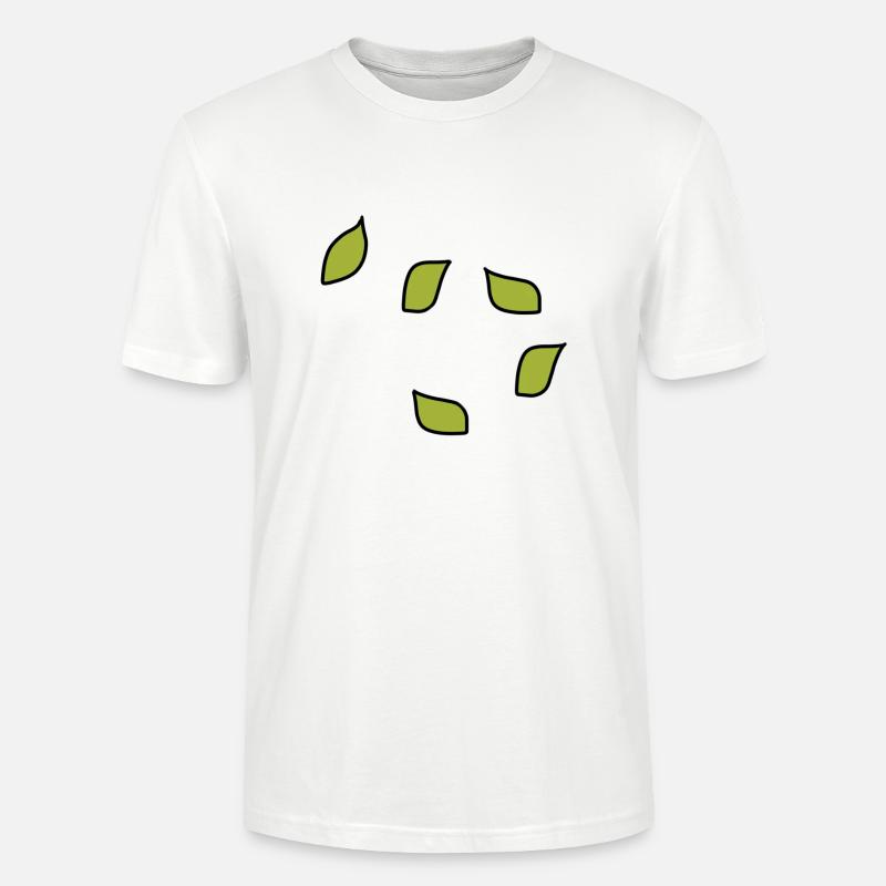 Green Leaves Leaf Pattern Tree - Stanley/Stella CRAFTER Unisex Organic T-Shirt - white