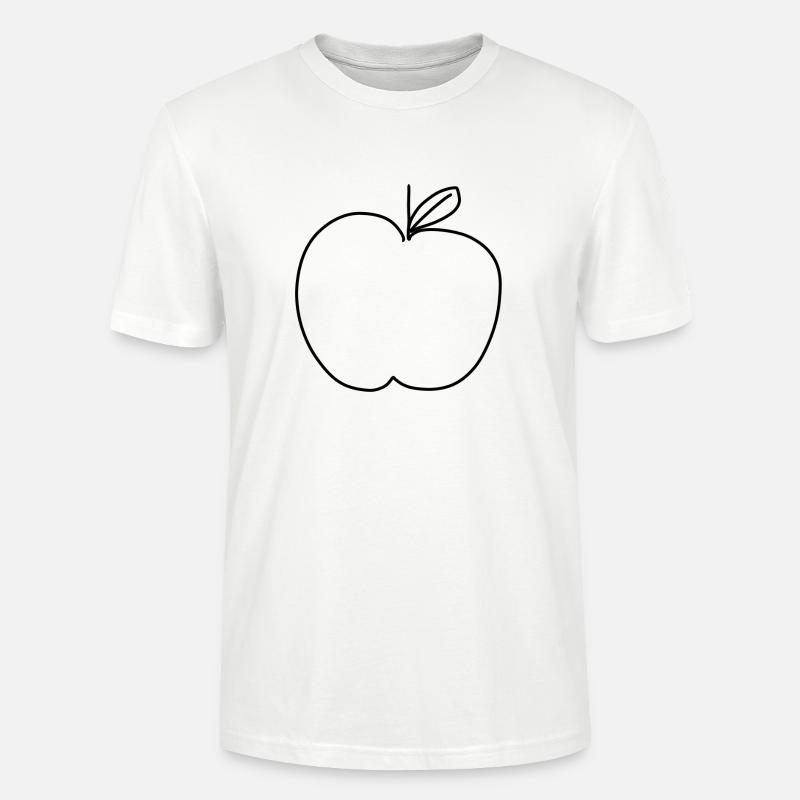 apfel essen symbol form - Stanley/Stella Unisex Bio-T-Shirt CRAFTER - Weiß
