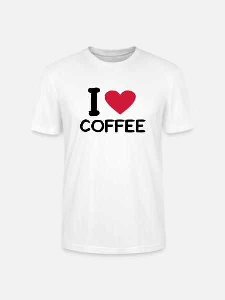 I love coffee - Stanley/Stella CRAFTER Unisex Organic T-Shirt - white