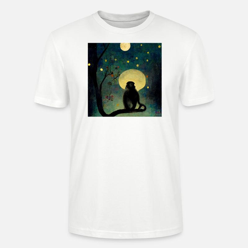 Der Affe wartet - Stanley/Stella Unisex Bio-T-Shirt CRAFTER - Weiß