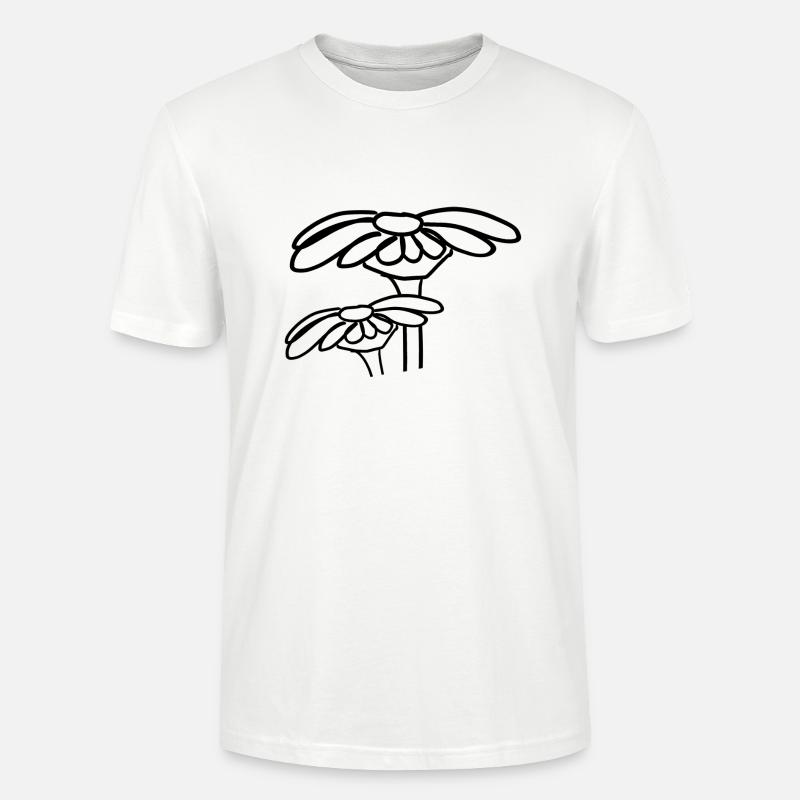 symbole fleur symbole fleurs végétales - T-shirt bio CRAFTER Stanley Stella Unisexe - blanc