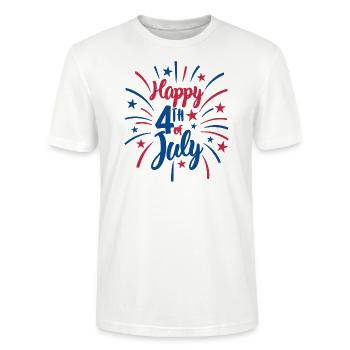 Independence Day 4 Juli Unabhängigkeitstag Amerika - Stanley/Stella Unisex Bio-T-Shirt CRAFTER - Weiß - Vorne - Alina (178cm) & Michal (187cm)