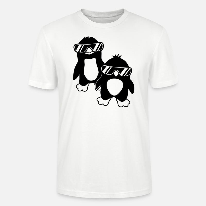 Crew Penguins 2 Amis - T-shirt bio CRAFTER Stanley Stella Unisexe - blanc