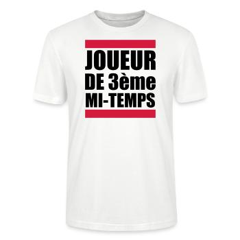 joueur de 3ème mi-temps - T-shirt bio CRAFTER Stanley Stella Unisexe - blanc - Devant - Alina (178cm) & Michal (187cm)