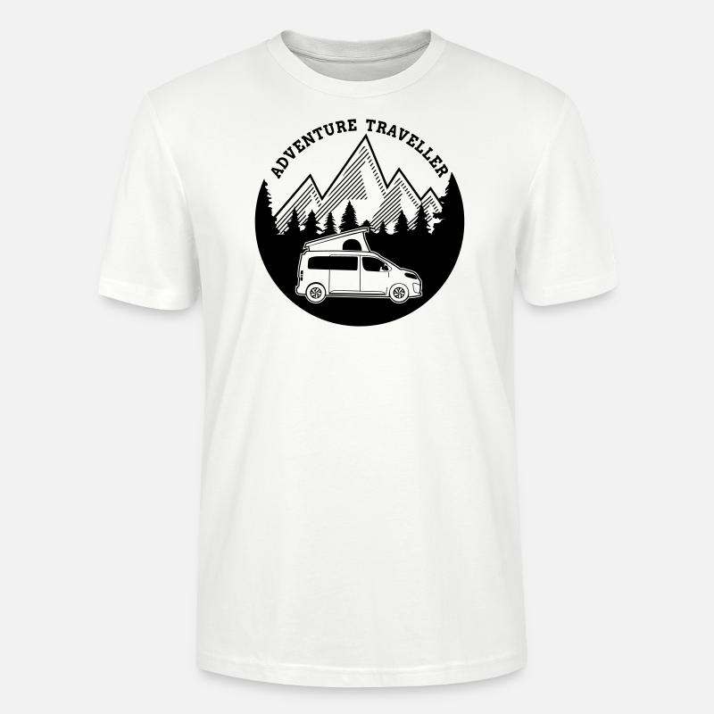 Voyage d’aventure Campster Van - T-shirt bio CRAFTER Stanley Stella Unisexe - blanc