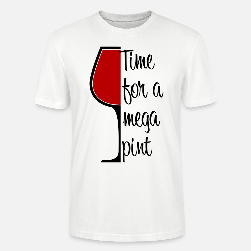 Zeit für ein Mega Pint - Stanley/Stella Unisex Bio-T-Shirt CRAFTER - Weiß