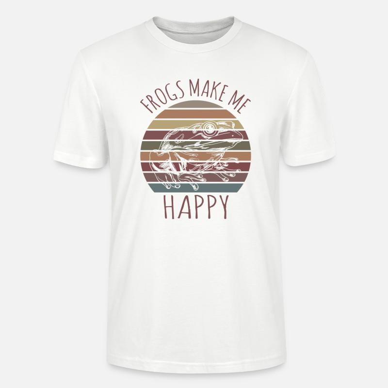 Frosch Retro Geschenk - Stanley/Stella Unisex Bio-T-Shirt CRAFTER - Weiß