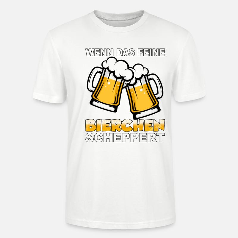 Wenn das feine Bierchen scheppert - Stanley/Stella Unisex Bio-T-Shirt CRAFTER - Weiß