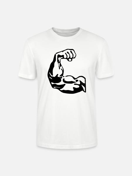 Biceps - T-shirt bio CRAFTER Stanley Stella Unisexe - blanc