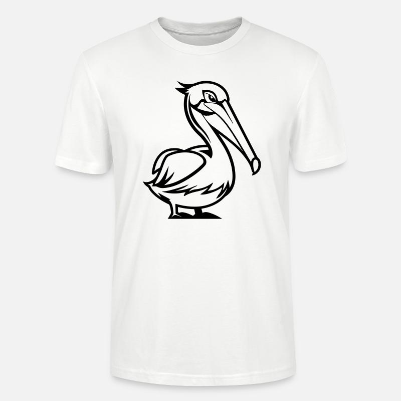 pelikan comic - Stanley/Stella Unisex Bio-T-Shirt CRAFTER - Weiß