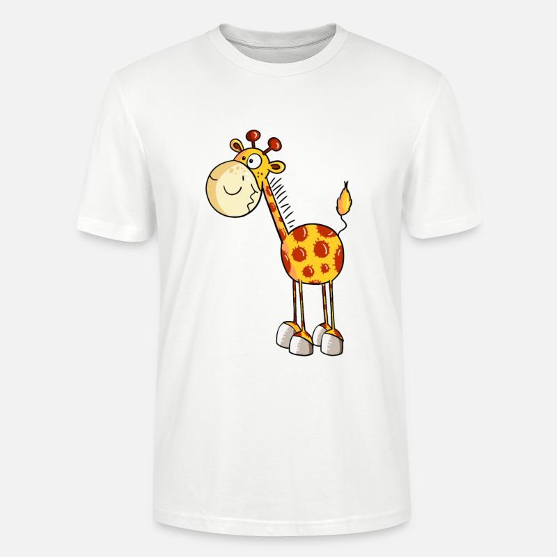 Drollige Giraffe - Giraffen - Comic - Fun - Stanley/Stella Unisex Bio-T-Shirt CRAFTER - Weiß
