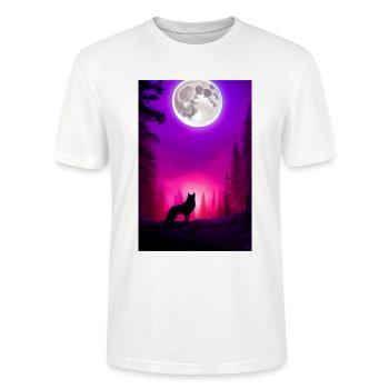 Wolf und Mond - Stanley/Stella Unisex Bio-T-Shirt CRAFTER - Weiß - Vorne - Alina (178cm) & Michal (187cm)