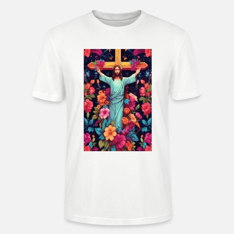 Jeesus Kristus - Stanley/Stella CRAFTER unisex luomu-t-paita - valkoinen