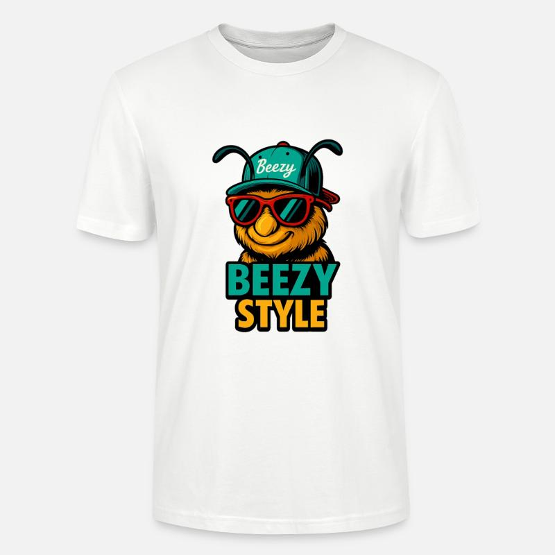 Beezy Style Biene Cap - Stanley/Stella Unisex Bio-T-Shirt CRAFTER - Weiß