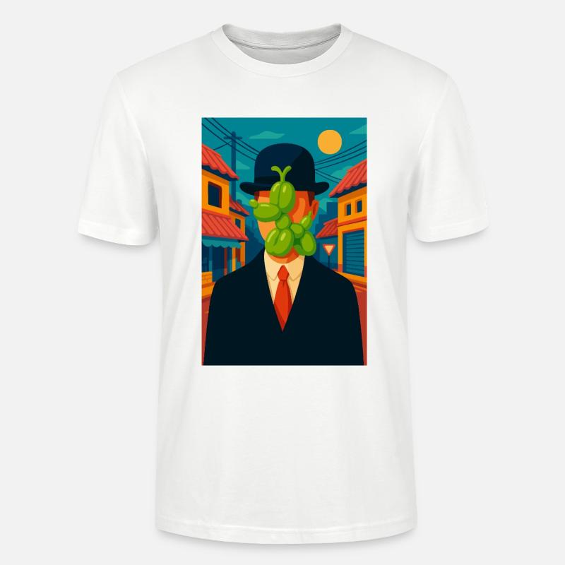 Mann (mit einem geschwollenen Hund) - Stanley/Stella Unisex Bio-T-Shirt CRAFTER - Weiß