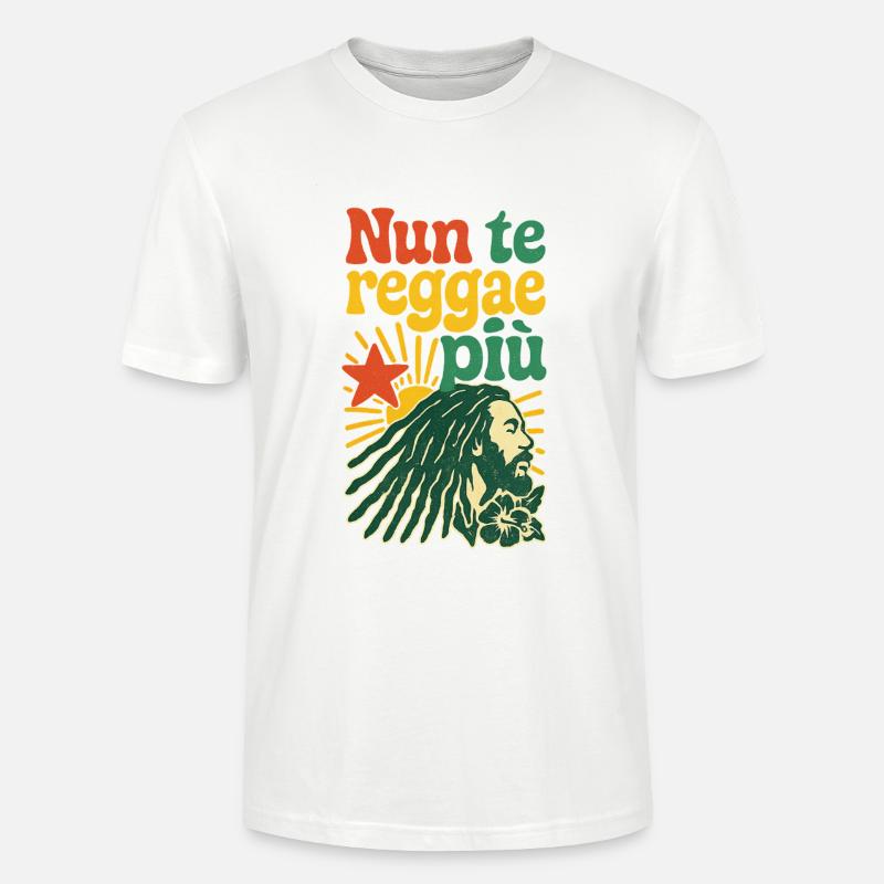 Rasta Reggae Design mit positiver Botschaft - Stanley/Stella Unisex Bio-T-Shirt CRAFTER - Weiß