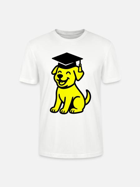 Bachelor Dog / Diploma Dog - Stanley/Stella CRAFTER Unisex Organic T-Shirt - white
