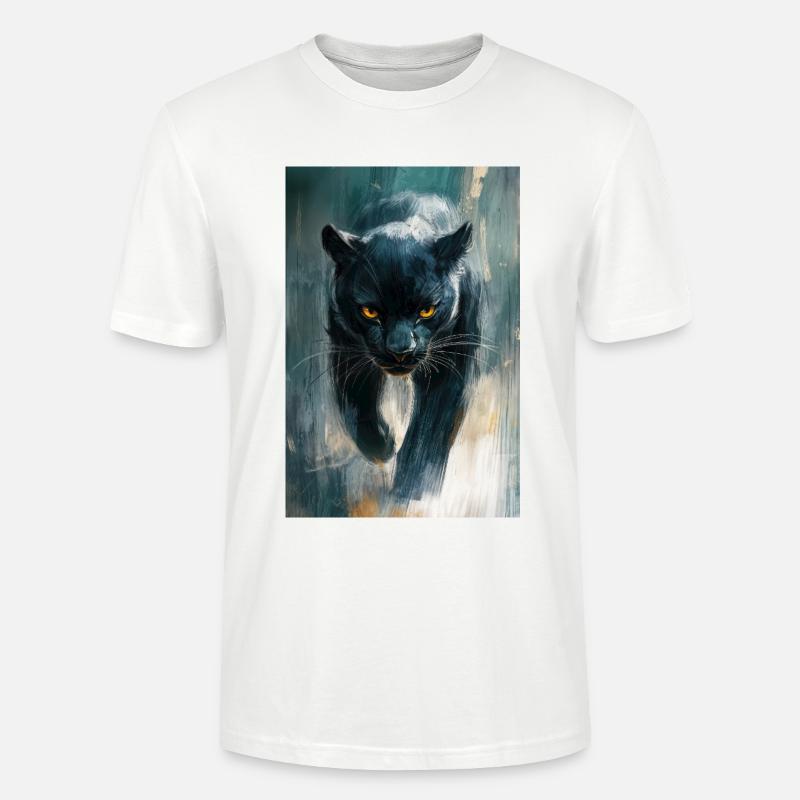Illustration eines Panthers - Stanley/Stella Unisex Bio-T-Shirt CRAFTER - Weiß