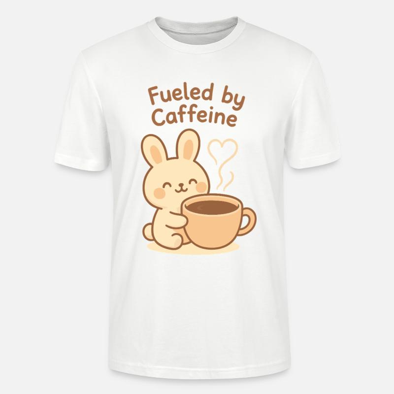 Angetrieben von Caffeine Bunny - Stanley/Stella Unisex Bio-T-Shirt CRAFTER - Weiß