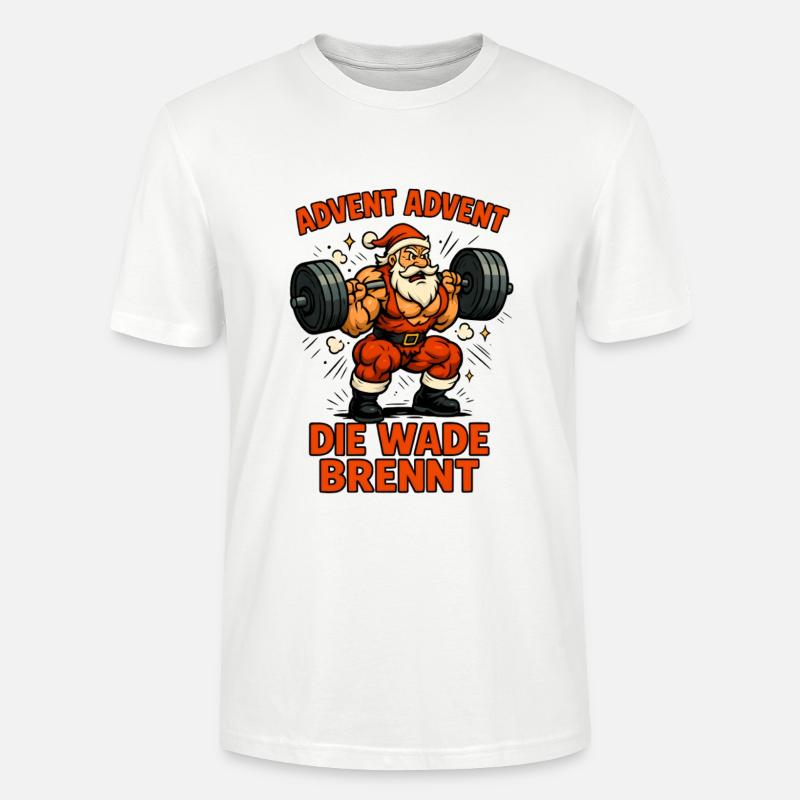 Advent Advent die Wade brennt - Stanley/Stella Unisex Bio-T-Shirt CRAFTER - Weiß