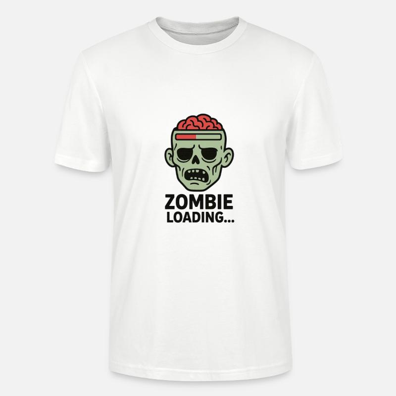 Zombie Loading Schädel Grafik - Stanley/Stella Unisex Bio-T-Shirt CRAFTER - Weiß