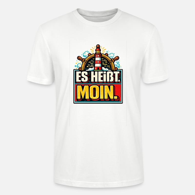 Es Heißt Moin - Maritimer Gruß - Stanley/Stella Unisex Bio-T-Shirt CRAFTER - Weiß